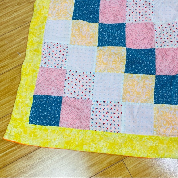 Handmade Patchwork Quilt Cotton Baby Blanket - Picture 6 of 6